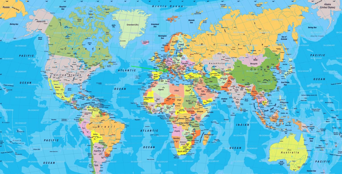 La ubicación de Mónaco en el mapa mundial